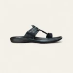 leefox men leather sandal Relax54 black