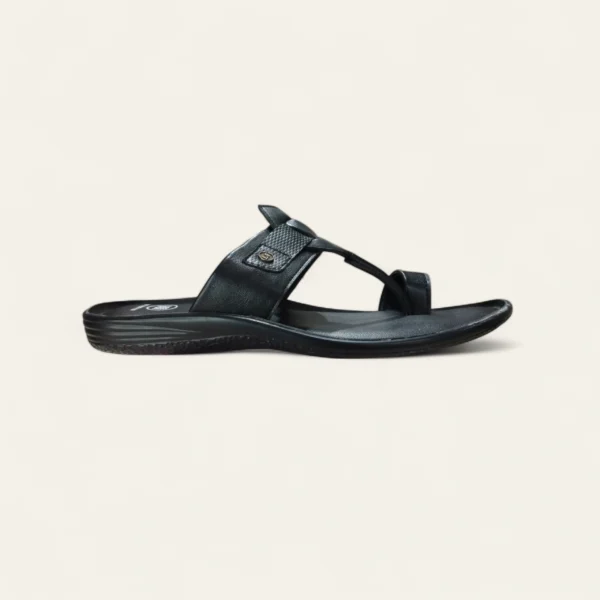 leefox men leather sandal Relax54 black