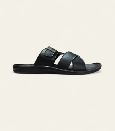 leefox men leather sandal relax2082 black