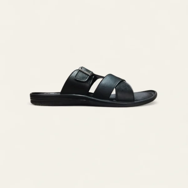 leefox men leather sandal relax2082 black
