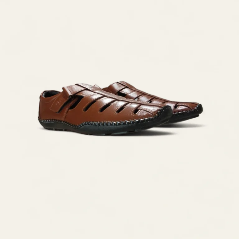 mzowi men leather sandal b1 tan