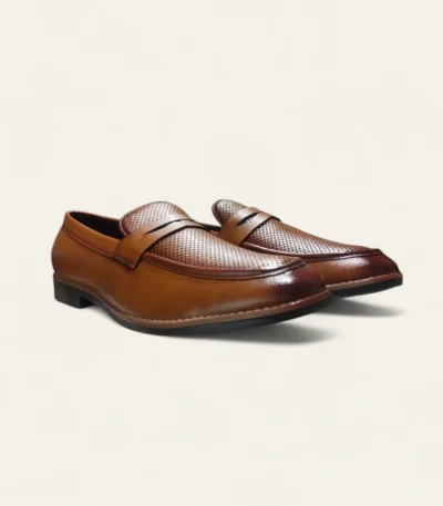 san louis men tan loafer 7600
