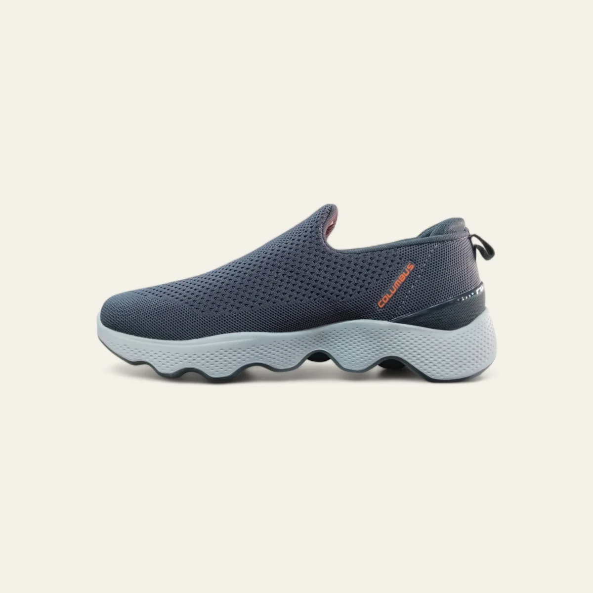 columbus alpha walk grey orange men laceless shoes